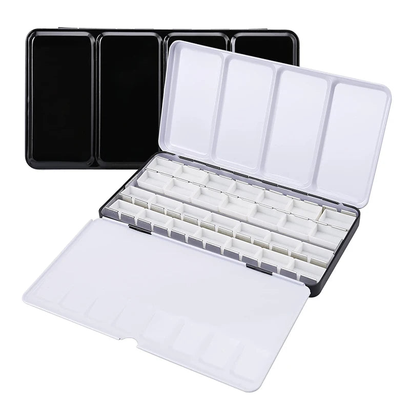 Empty Metal Watercolor Palette